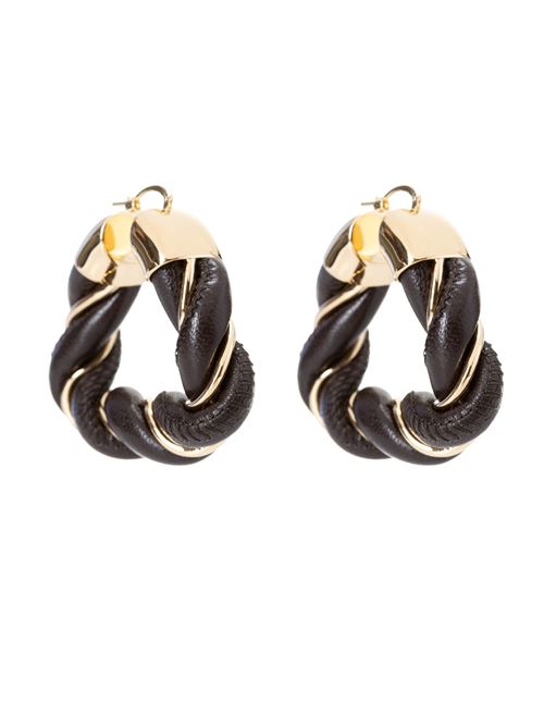 earrings gold finish sterling silver nappa BOTTEGA VENETA | 657438VAHUA2113